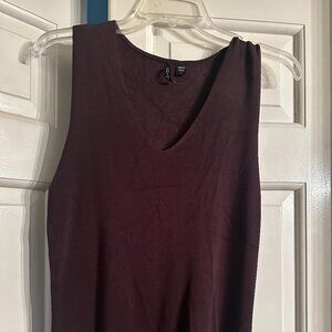 Brown V Neck Tee